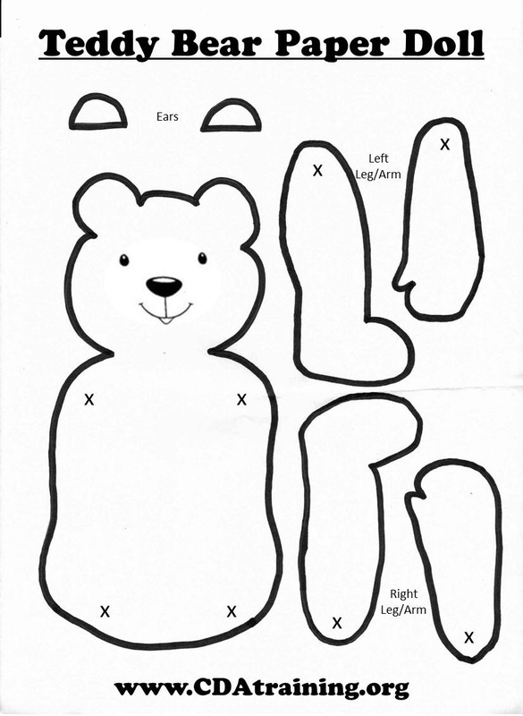 Cut Out Teddy Bear Template Printable