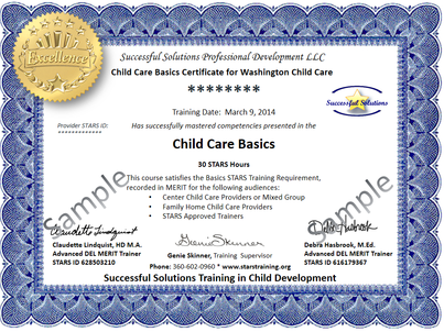 Early Childhood Education Certificate CDA Training Child Care Basics